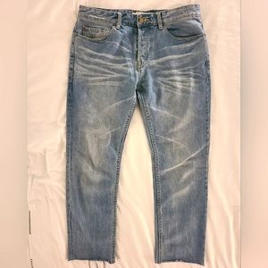 Topman Light Washed Skinny Jeans